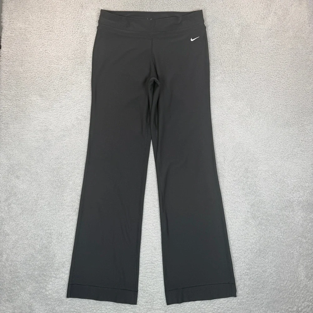 Nike Dri-FIT Womens Black Bootcut Yoga Pants Size Large Tall LT Stretch Gym
